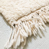 Moroccan berber carpet azilal ecru diamonds and colorful patterns 250x162cm