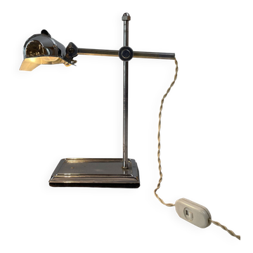 Dactyl, Art-Deco Desk Lamp by Jean Chavanis for Pirouett, France, 1940s