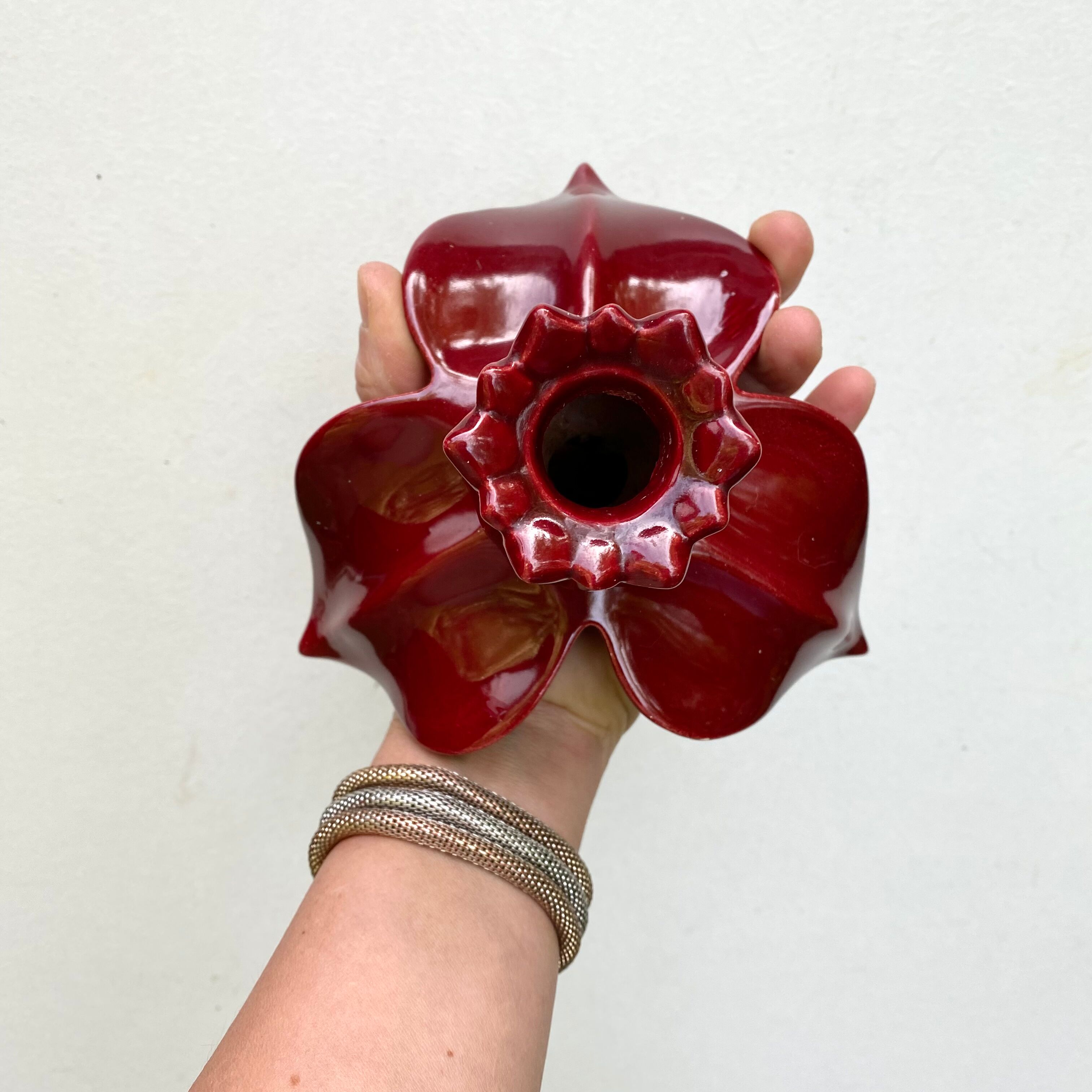 Pair of ceramic cab candlesticks