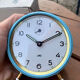 Vintage mechanical alarm clock sky blue Jaz