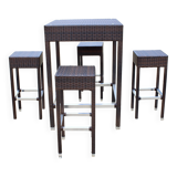 Garden furniture a standing table and 4 stools