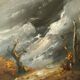 Landscape canvas painting