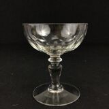 Set of 6 champagne glasses in half crystal XIXth