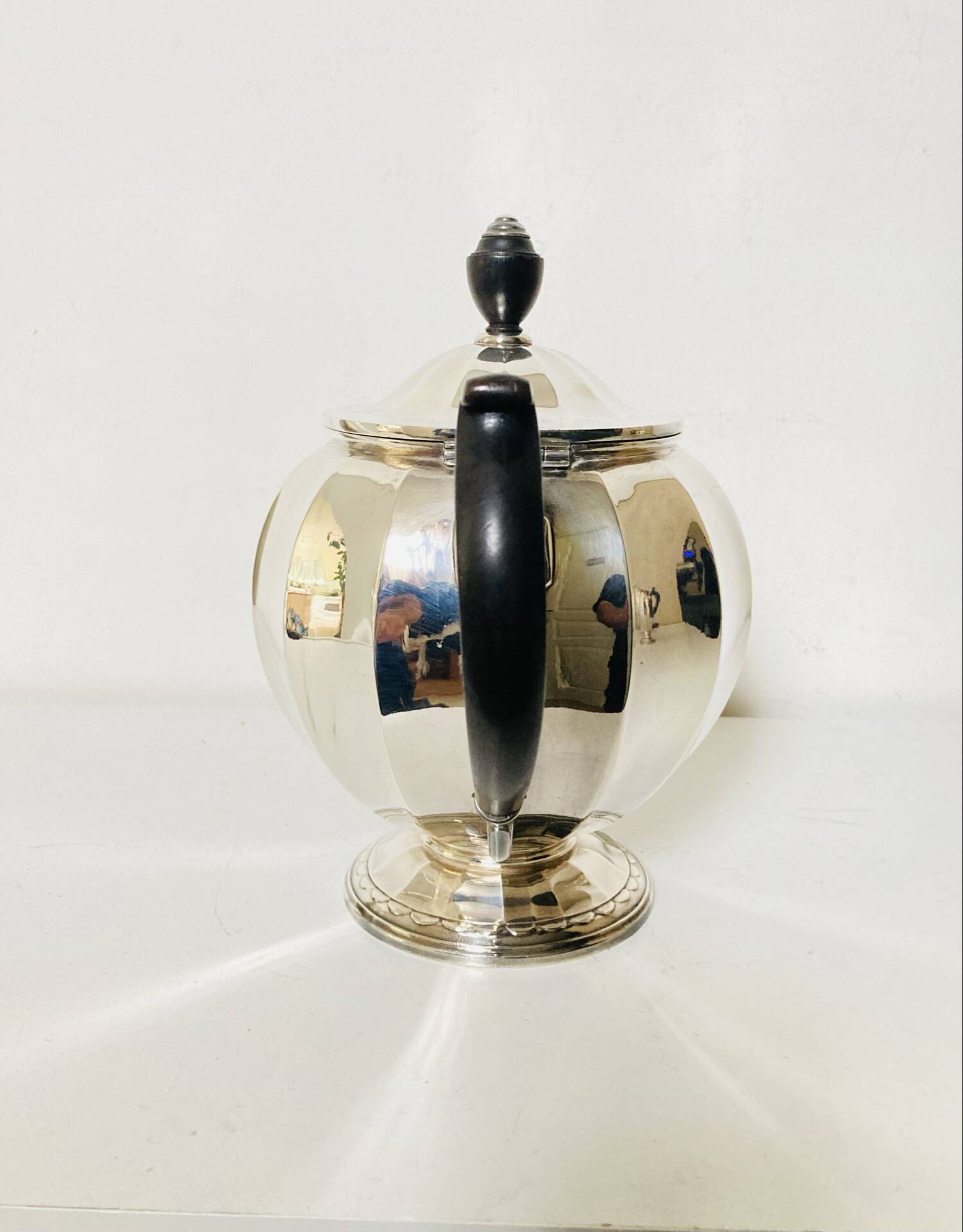 Art Deco teapot CHRISTOFLE early 20th century in silver-plated metal with hallmark