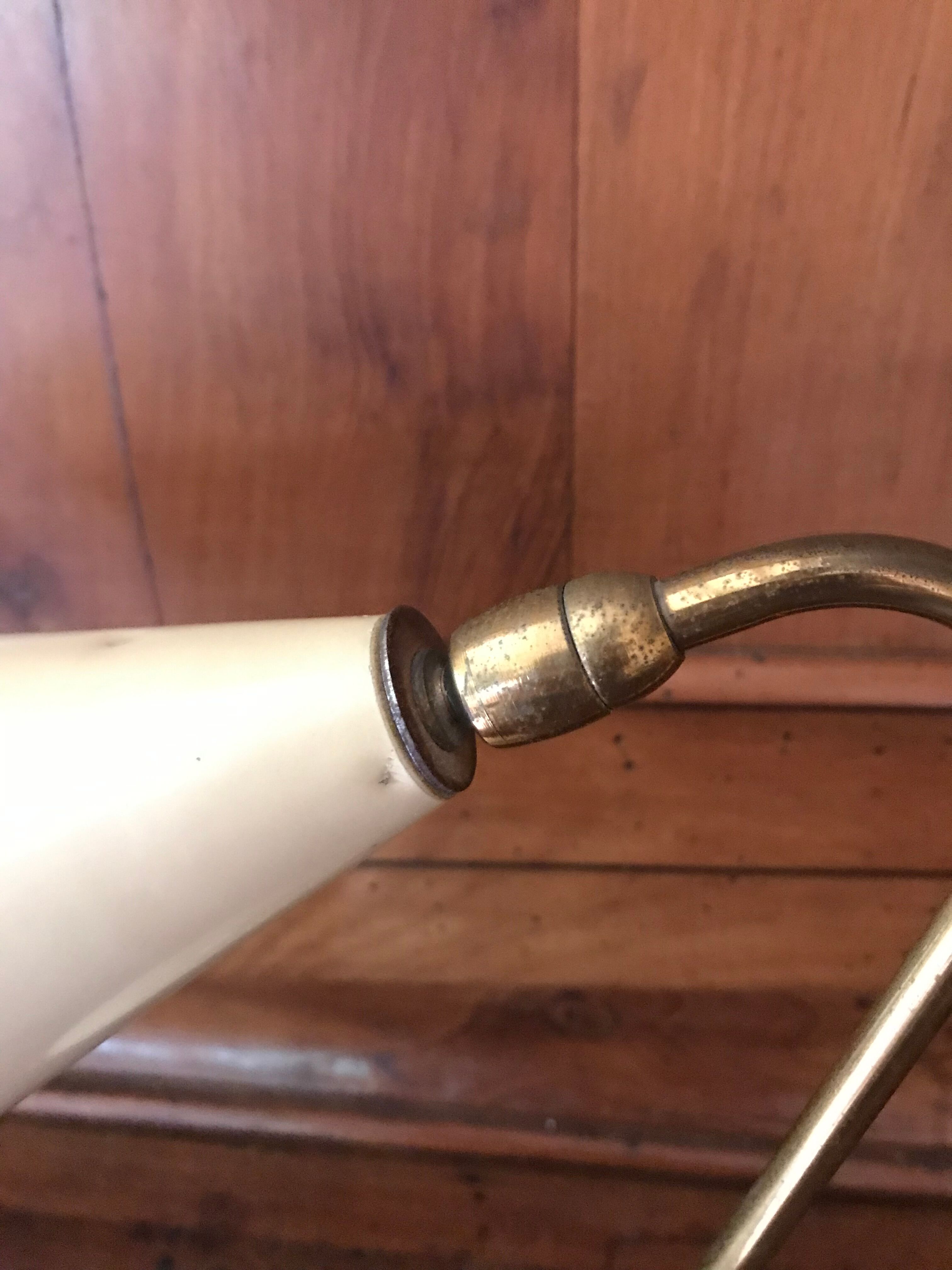 Small lamp in beige lacquered metal, 50s.