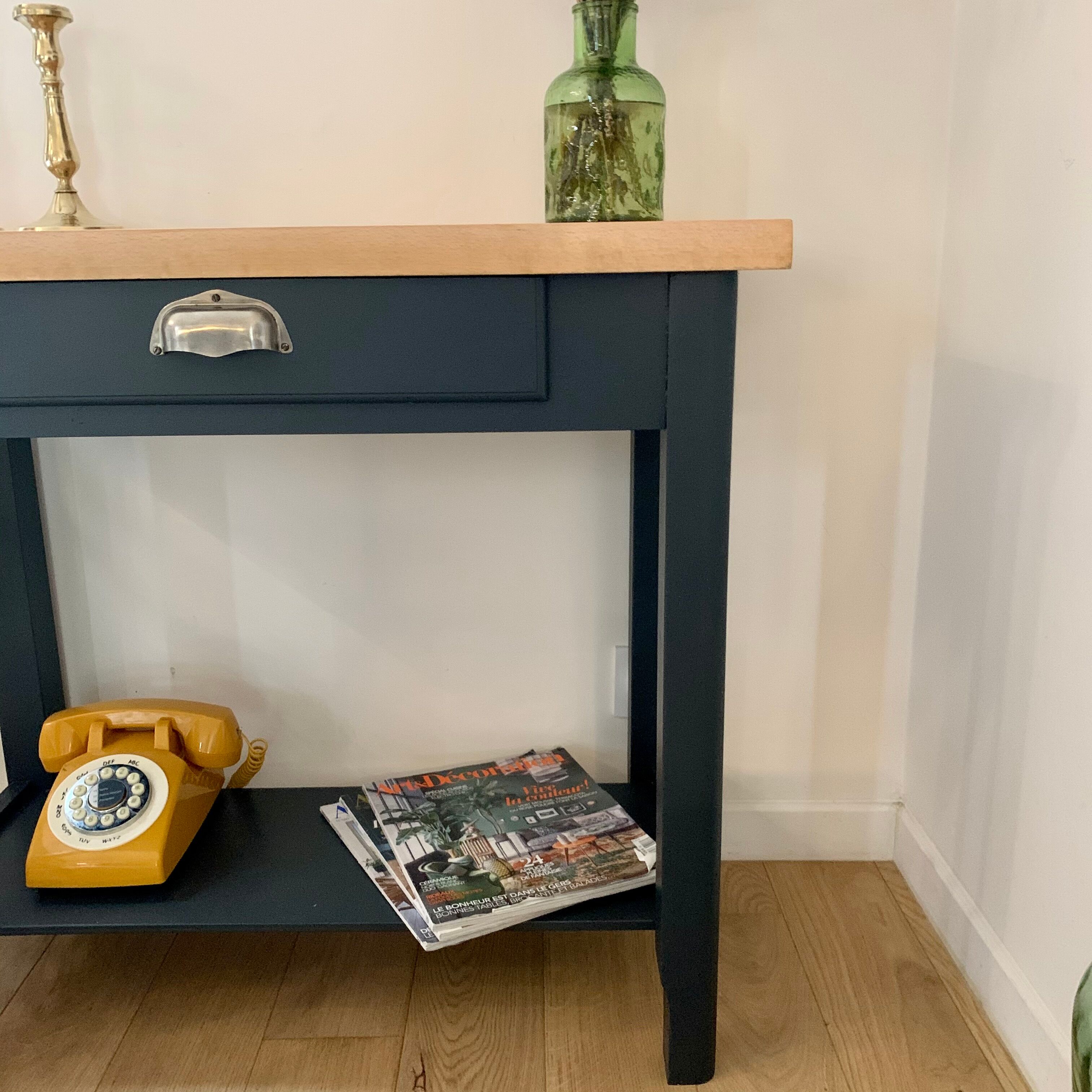 Vintage solid wood console