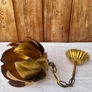 Vintage gold metal flower pendant