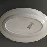 plat Sarreguemines Digoin modèle "Esper" ancien décor floral