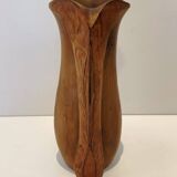 Vintage olive wood carafe pitcher
