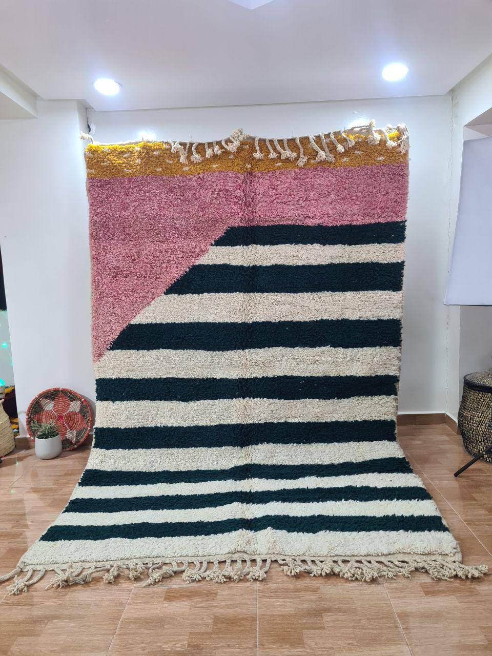 Handmade natural Berber rug 2.5x1.5 m