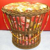 Vintage wicker worker design 70s