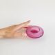 Vintage pink glass pocket trays