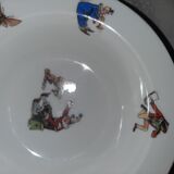 2 bowls of porridge child porcelain of Limoges art deco period
