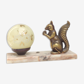 Art Deco Squirrel Night Light