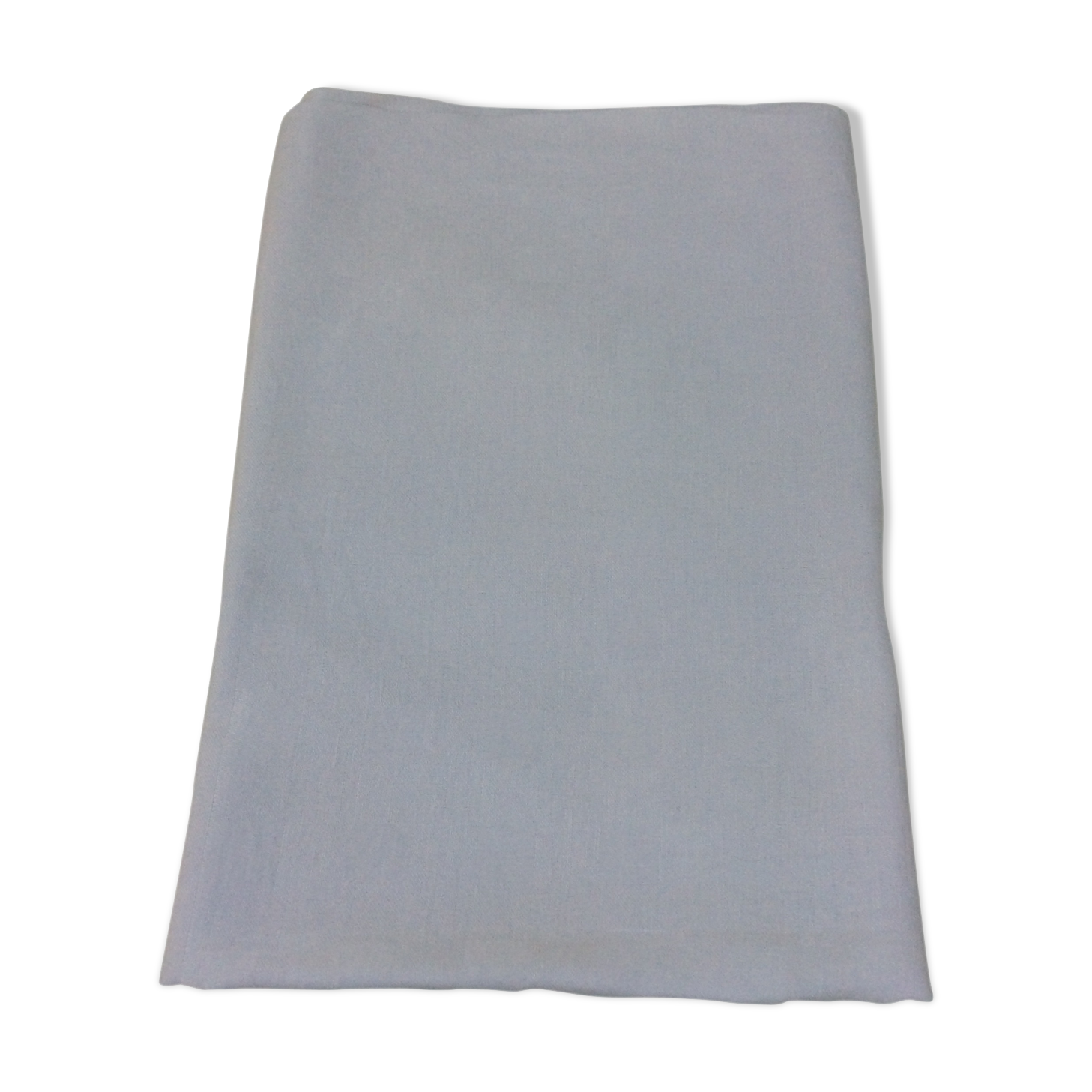 Old white tablecloth square damask cotton