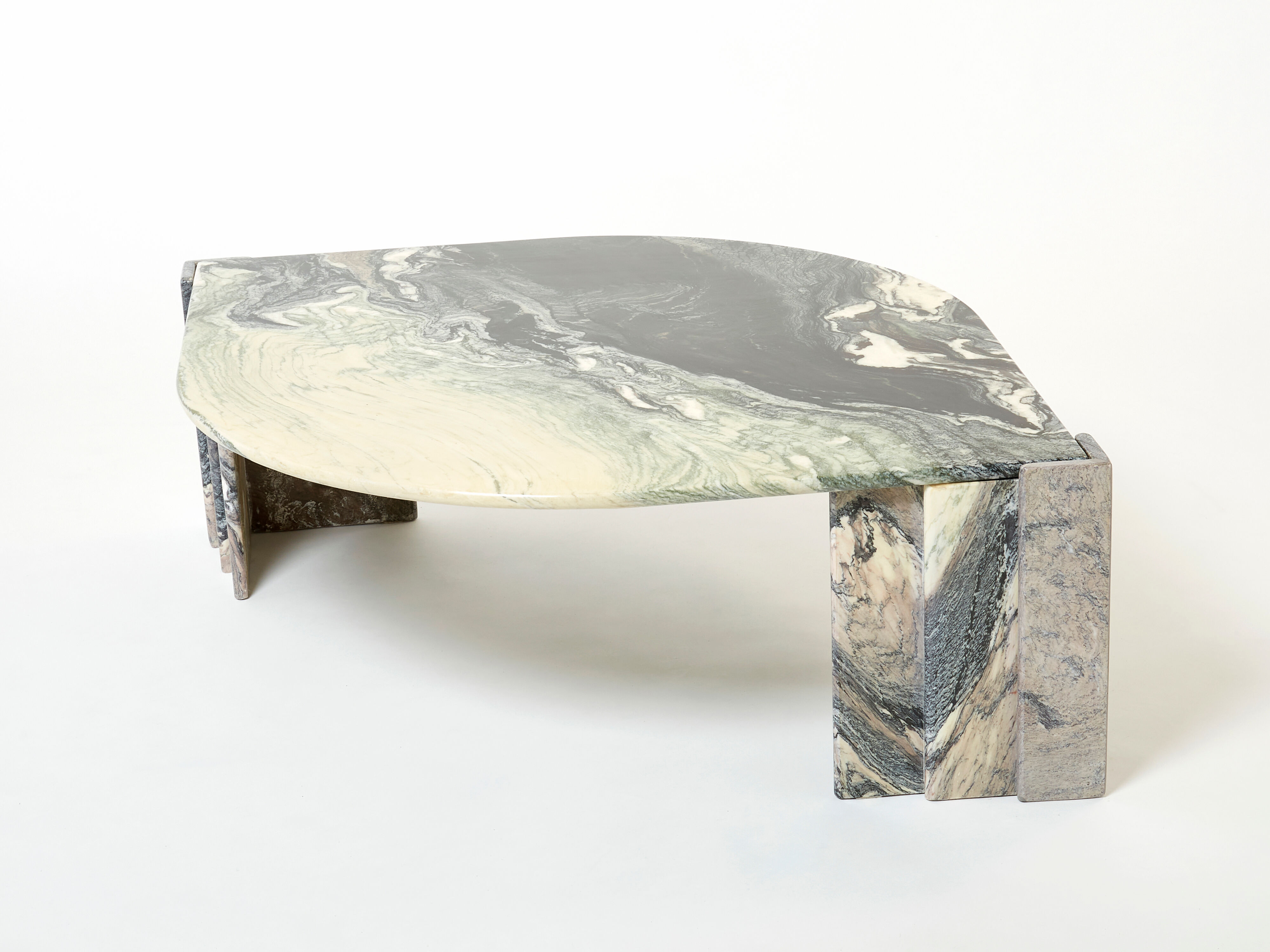 Sicilian marble eye coffee table circa 1970