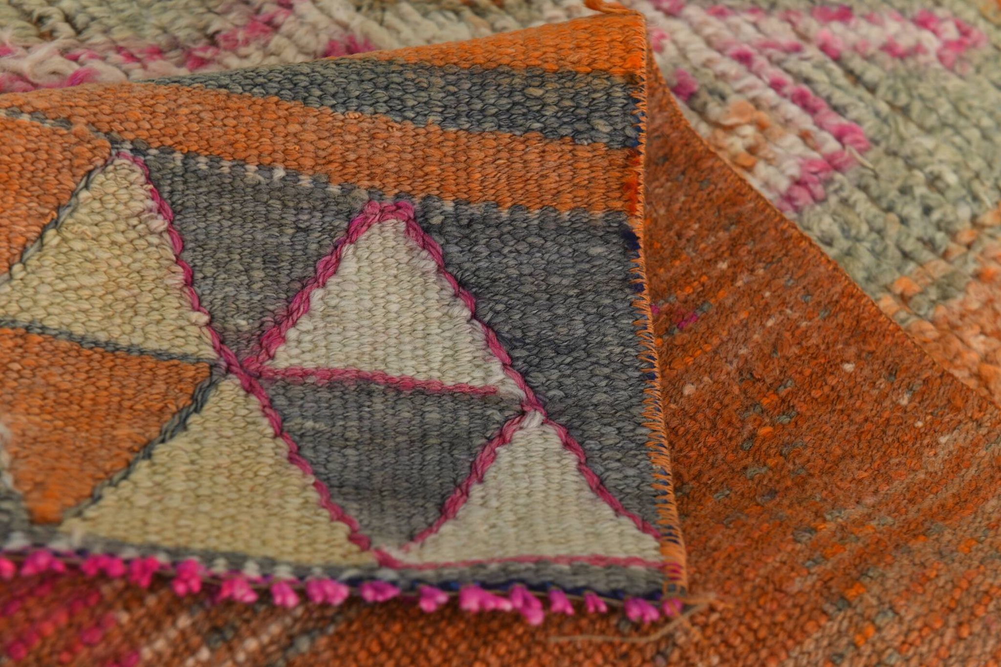 Pink Oriental Vintage Runner Rug, 86x309Cm