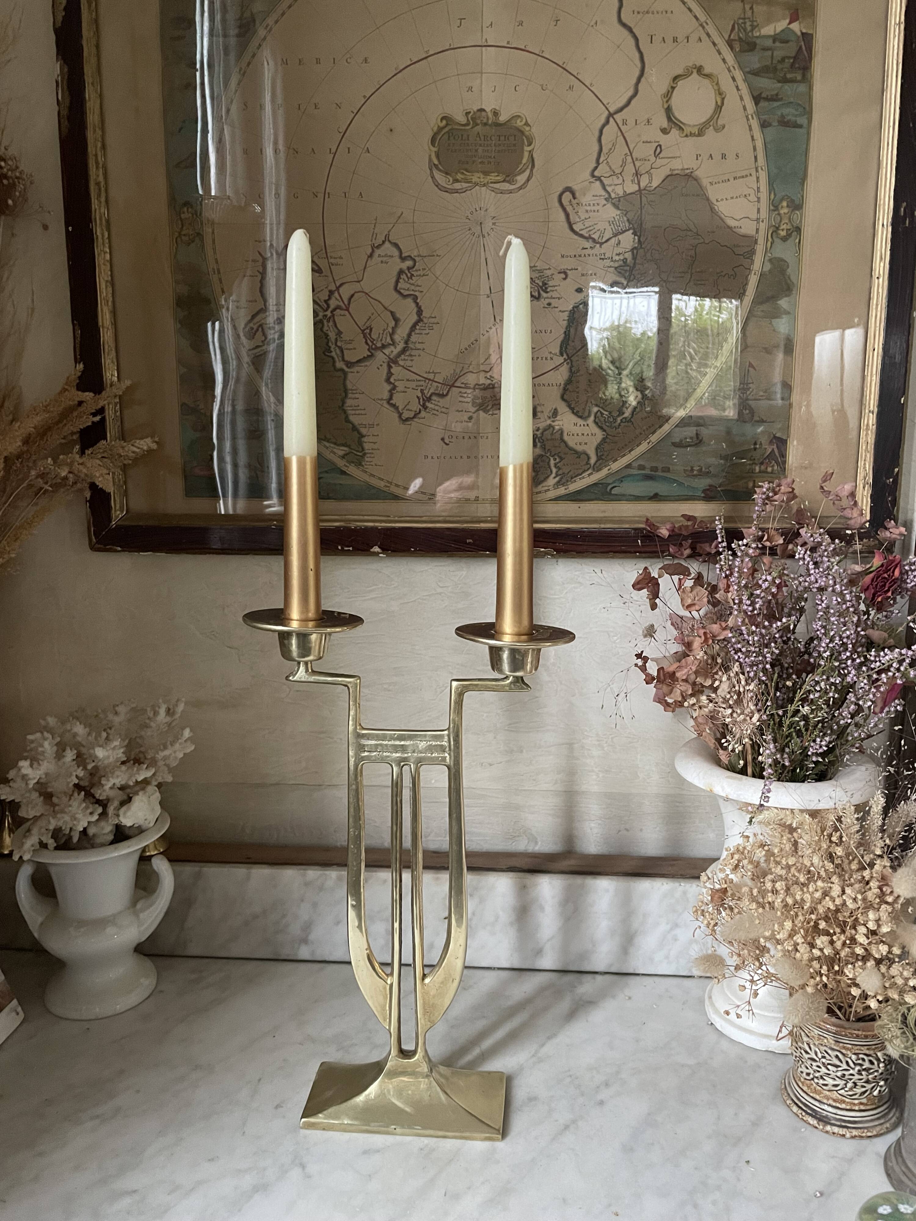 Art Deco chandelier in solid brass