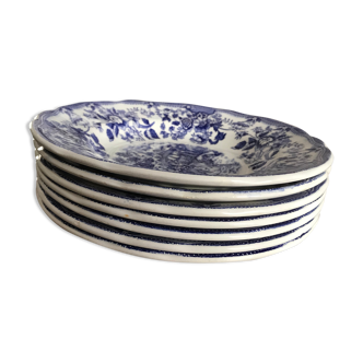 Assiette faïence bleu lot