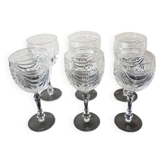 6 crystal stemware