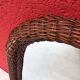 Miroir vintage en osier 34x47cm
