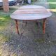 19th century walnut 6 leg table, opening