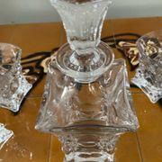 Vintage Bohemian crystal whisky set