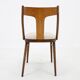 1950s Set of 4 Dining Chairs in Walnut Finish, Czechoslovakia