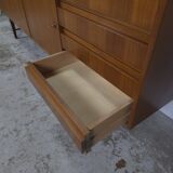 Vintage 60s - 70s teak sideboard German, TV cabinet