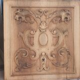 Pair of antique carved walnut panels