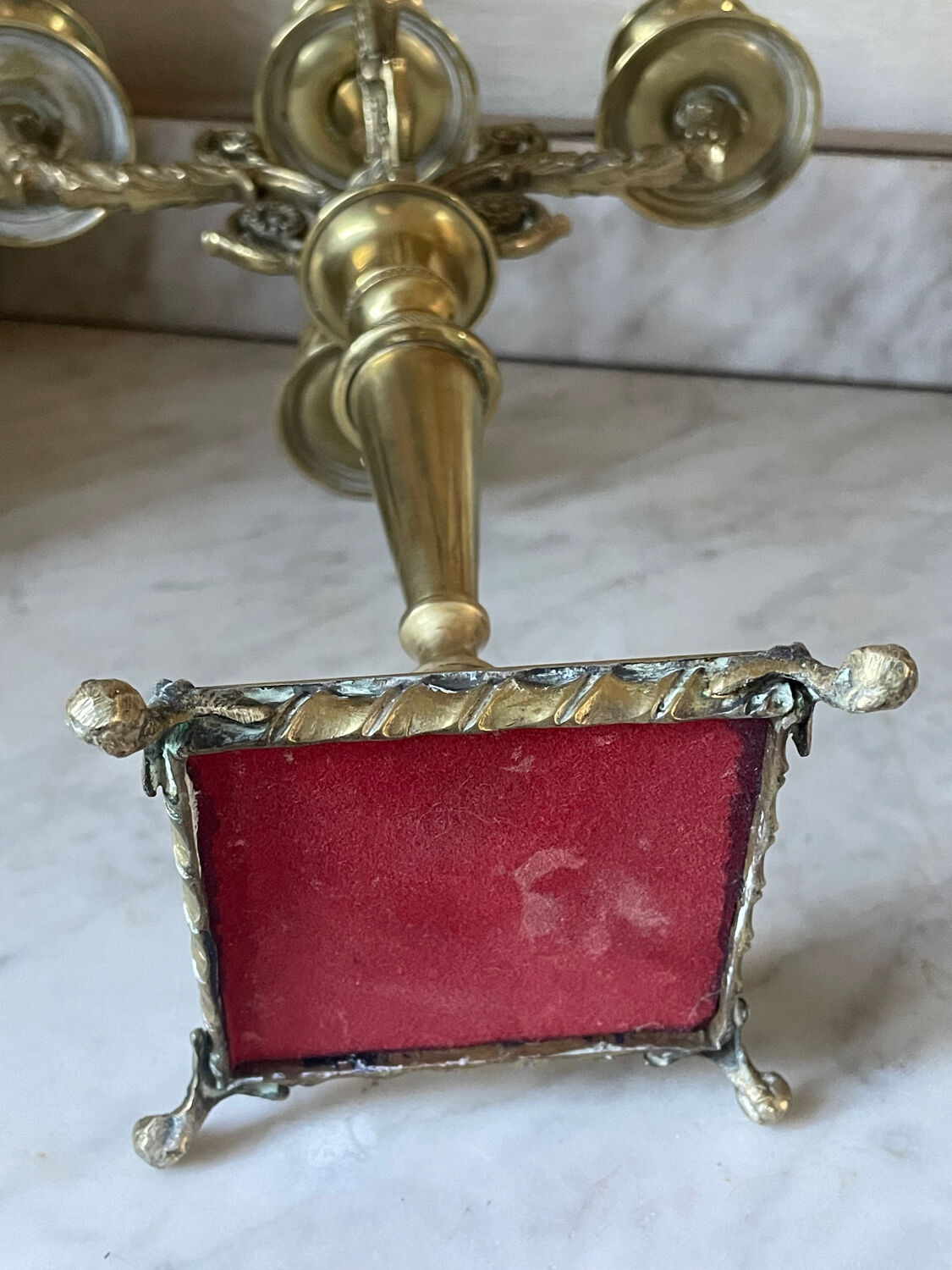 Antique brass candlestick