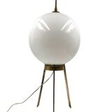 Mid-Century tripod brass table lamp, Lumi Italy 1950s