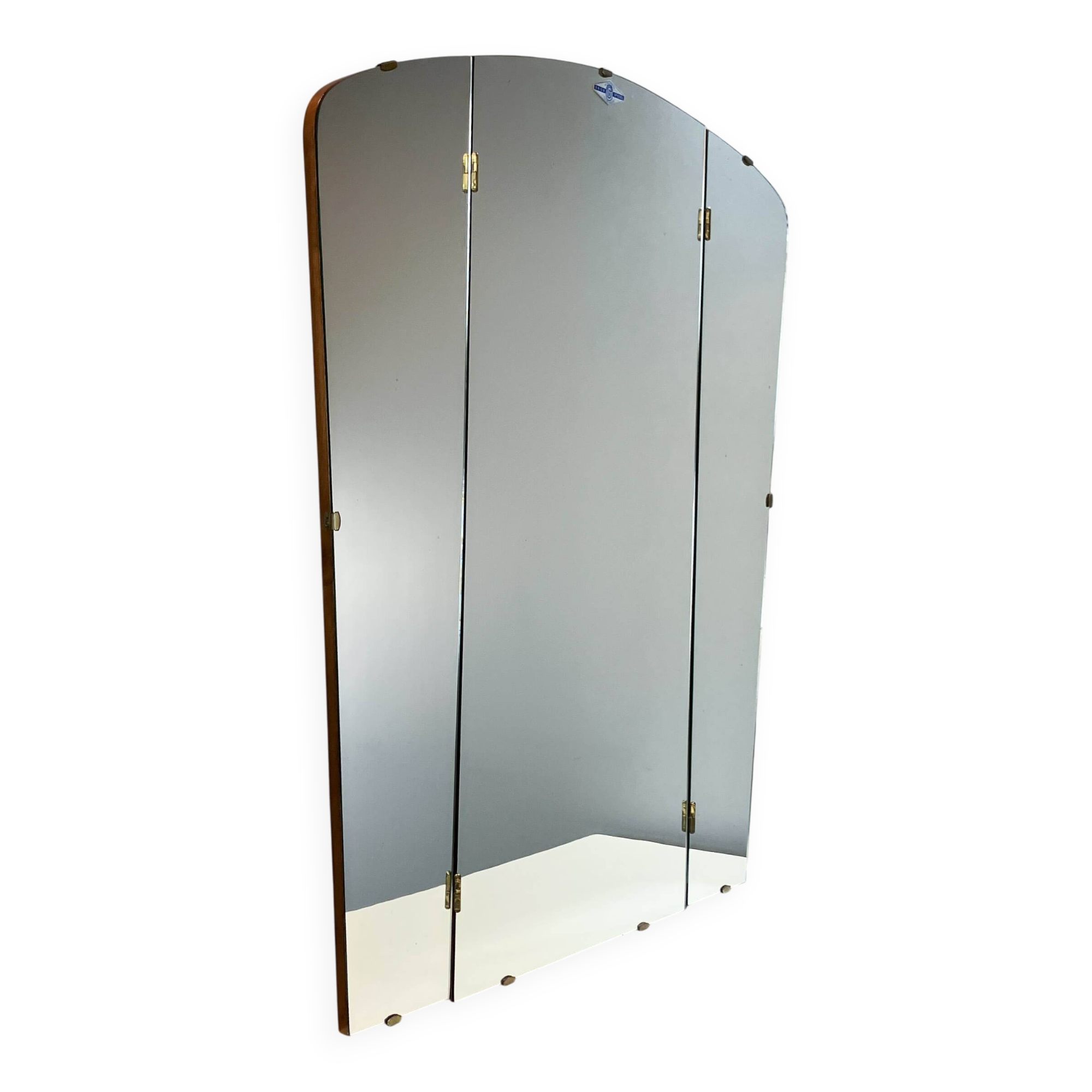 Wall mirror with swivel wings by Unionsglas, 1950s