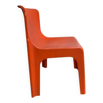 Orange chair design – Étienne Fermigier (circa 1970)