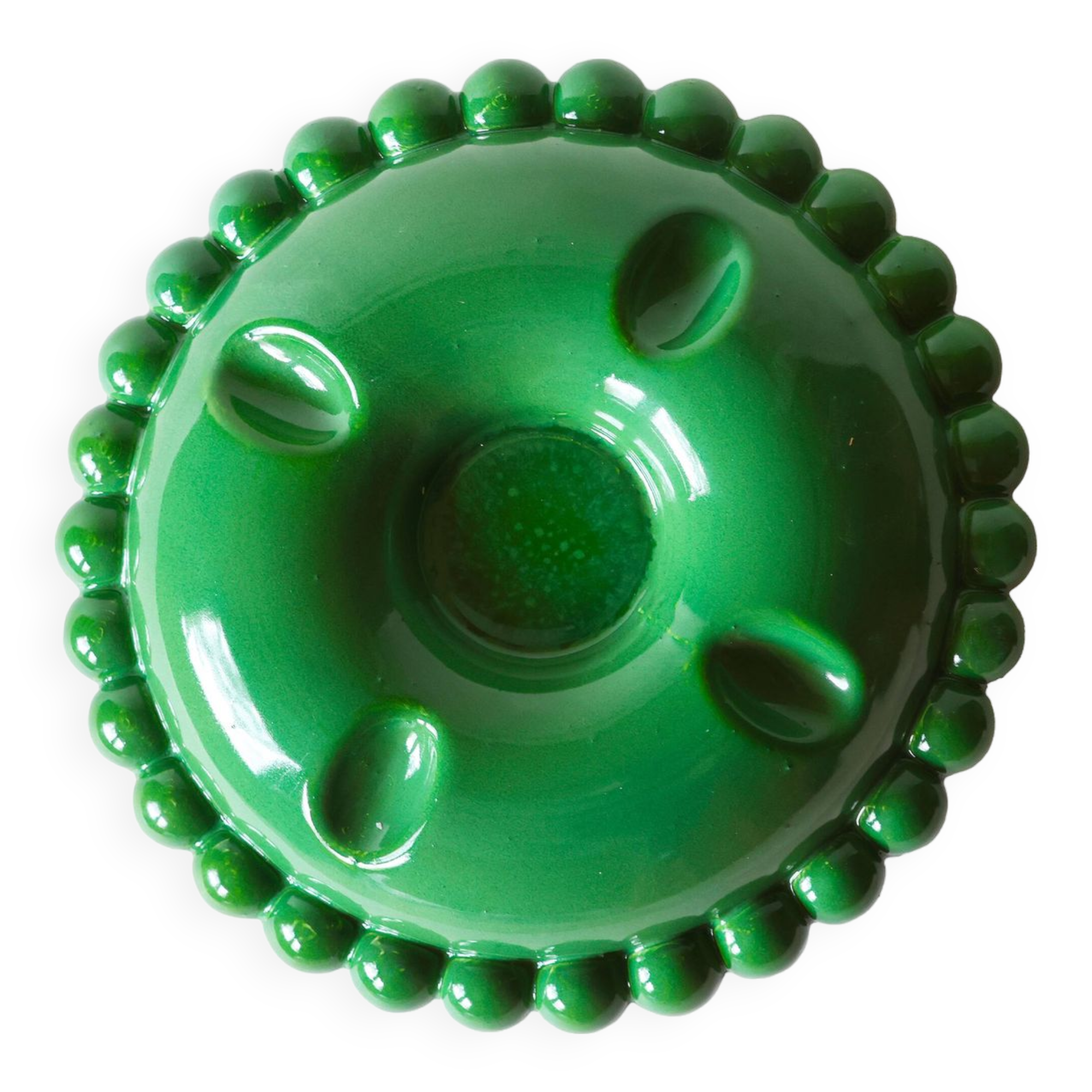 Tall Emerald Green Ashtray