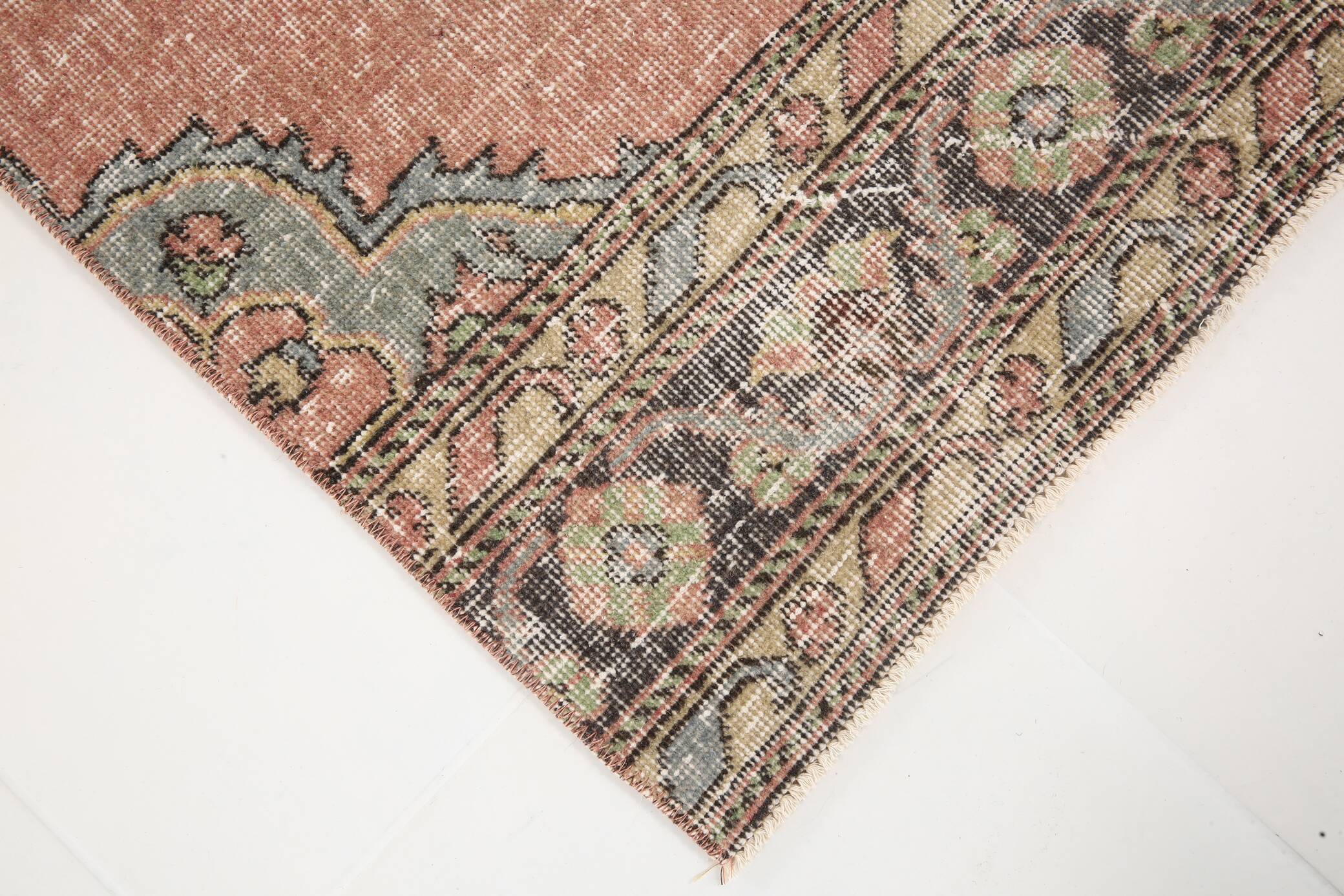 3x12 Rug For Hallway Dark Salmon  Persian Turkish Runner Rug, 82x364Cm SK 5242