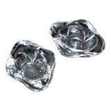 Bayel modernist design crystal salt cellars - vintage salt cellars