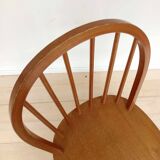 6 Vintage Pine Country Side Chairs