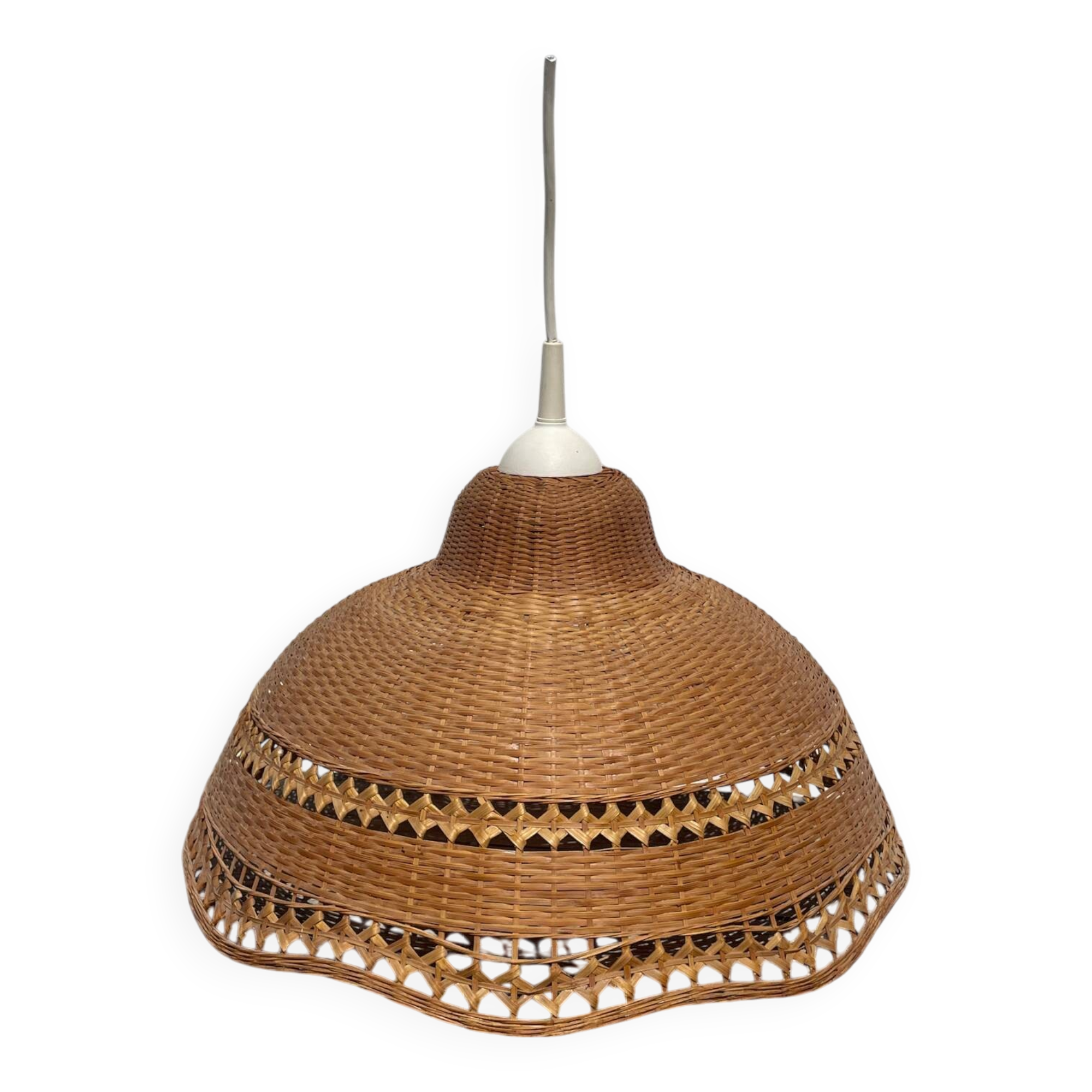 Suspension en rotin 1970