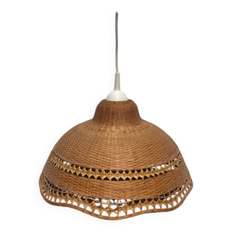 Rattan pendant light 1970