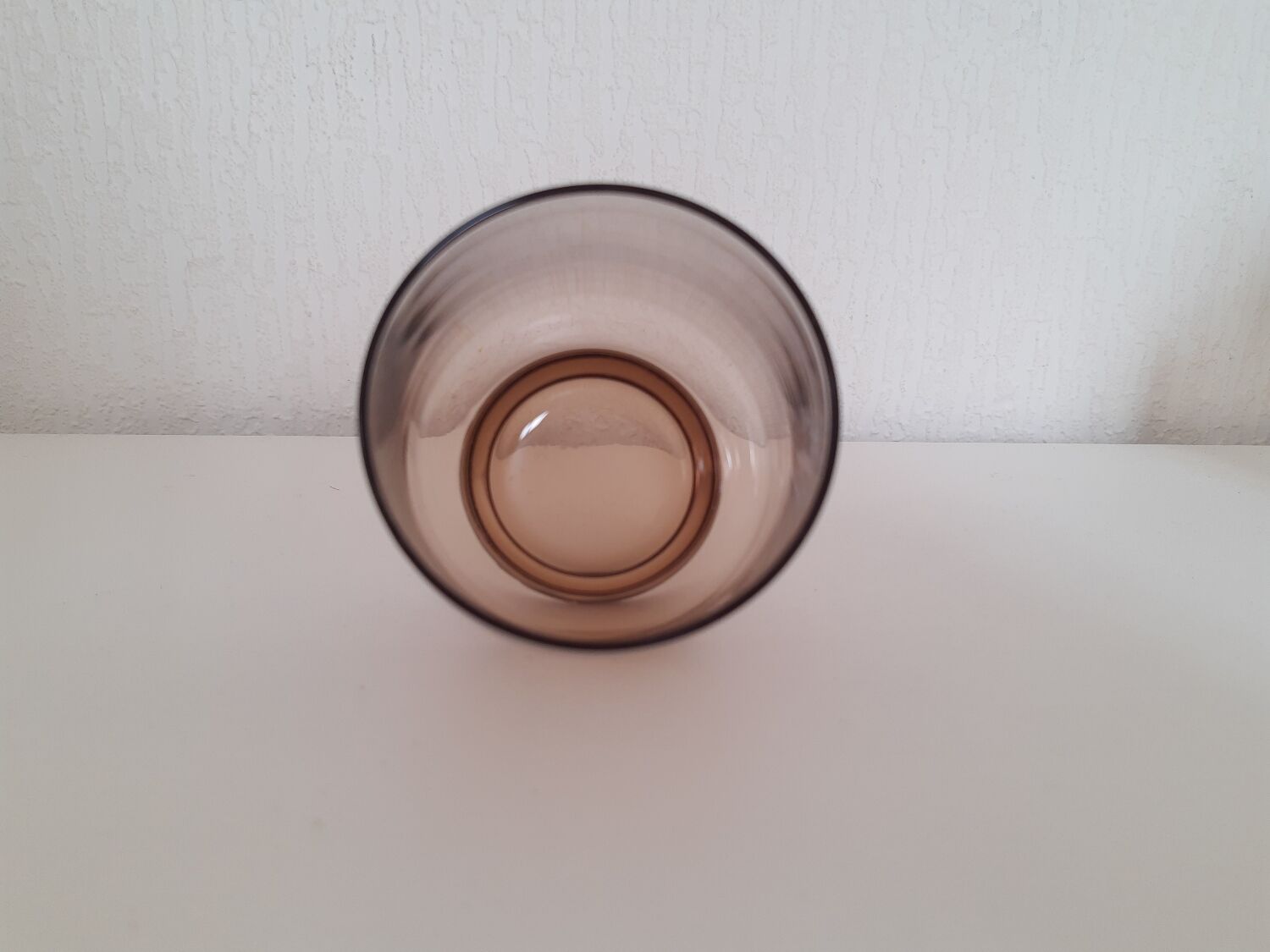 Series of 5 vintage smoked glass glasses