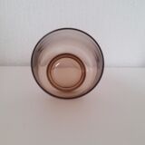 Series of 5 vintage smoked glass glasses