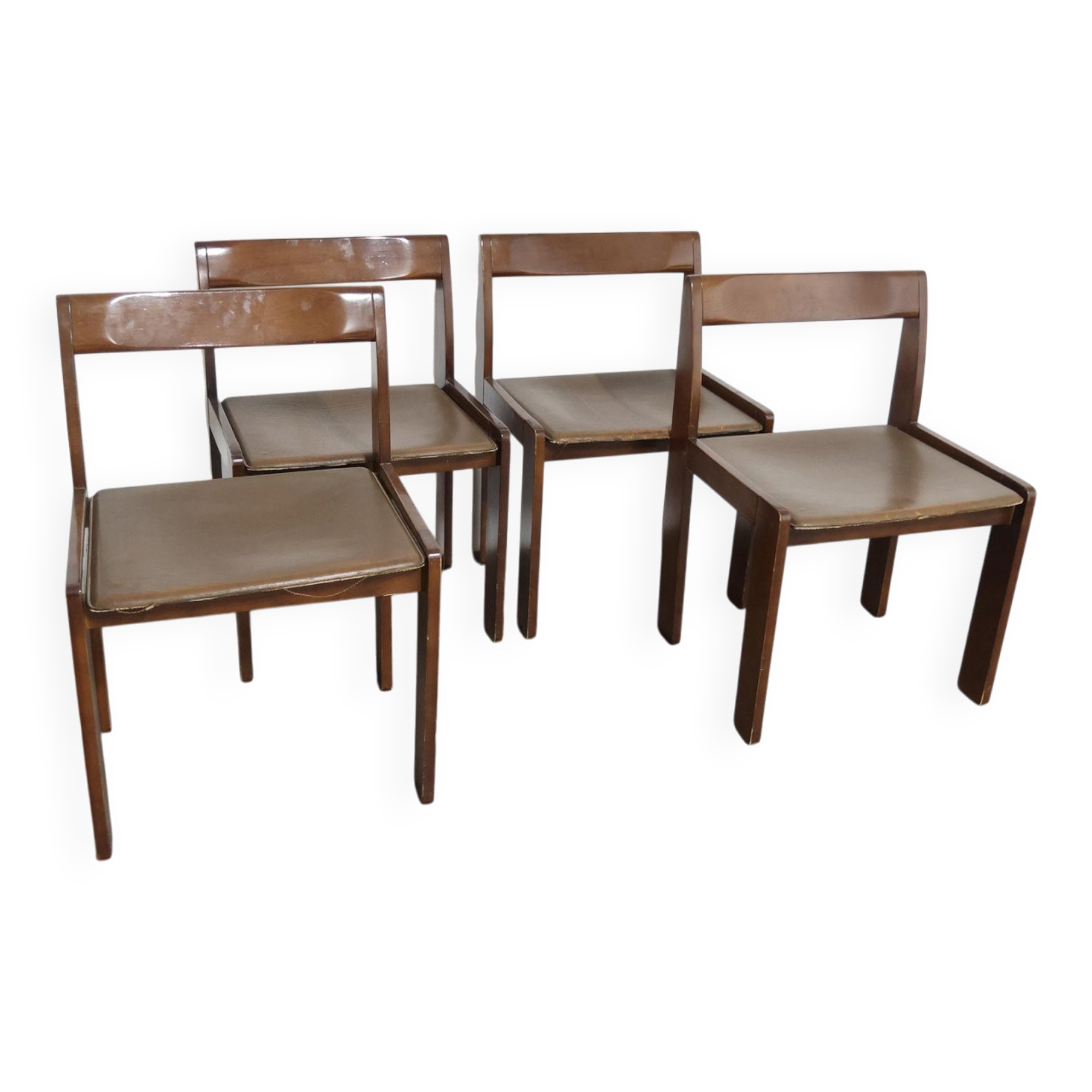 Vintage wooden chairs, 1960s, set of 4