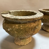 Pair C19th Soft Stone Urns