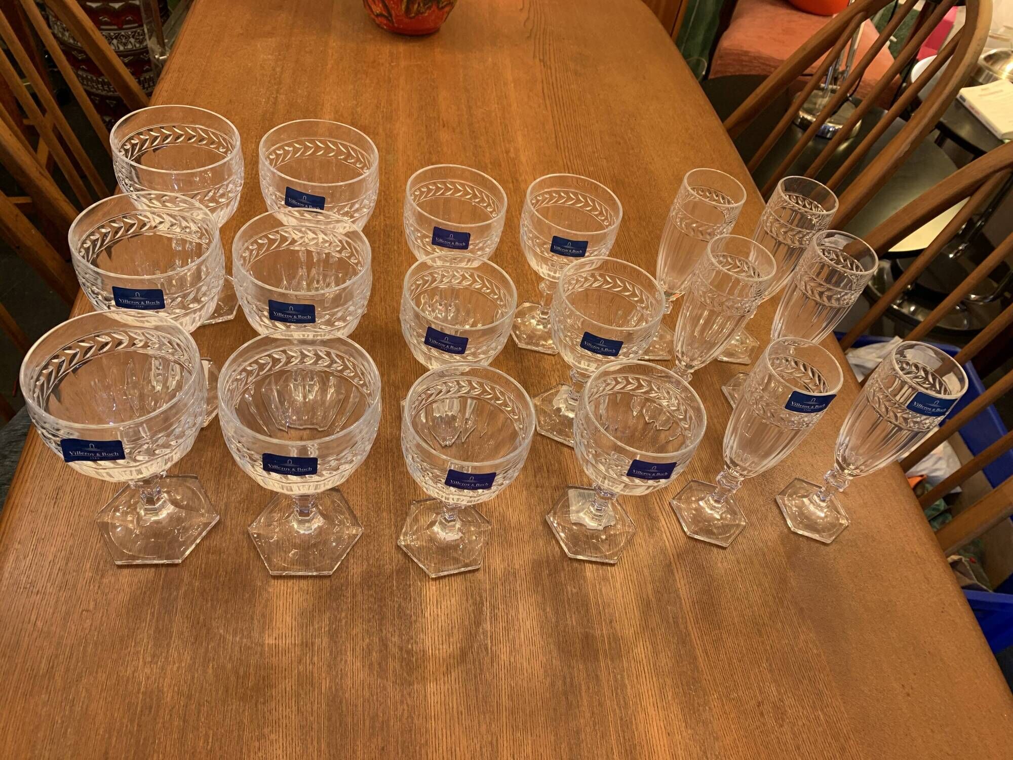 Glass service (18 pieces) Villeroy & Boch 1980s.