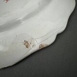 Large Rouen dish, 19th century, floral decoration