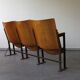 Suite de 3 fauteuils de cinéma strapontins, 1930