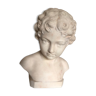 Bust of child in plaster 30s s signed Bargas