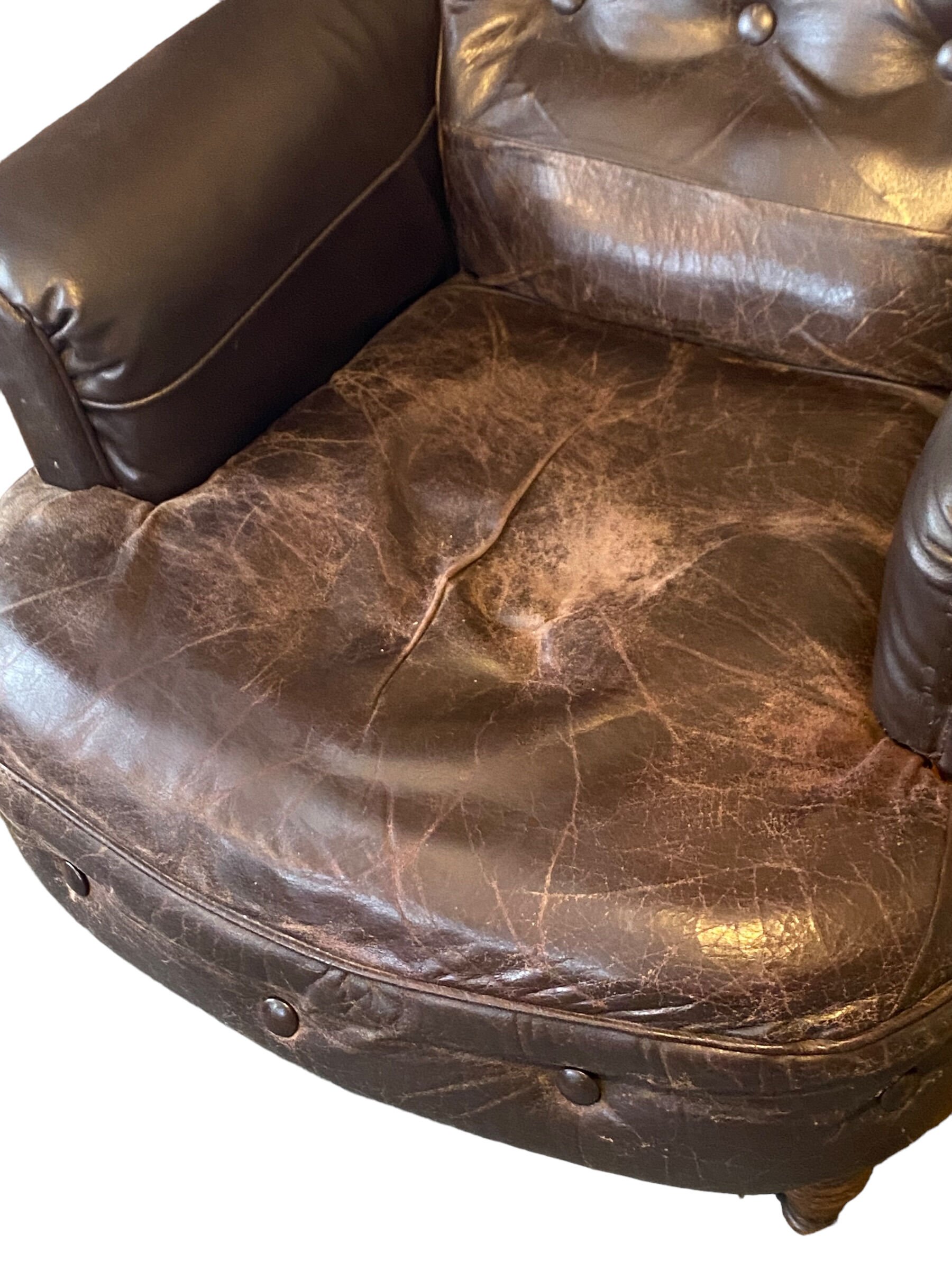 Chesterfield leather armchair