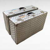 Vintage aluminum suitcases 1950